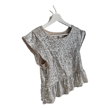 Silver sequin top