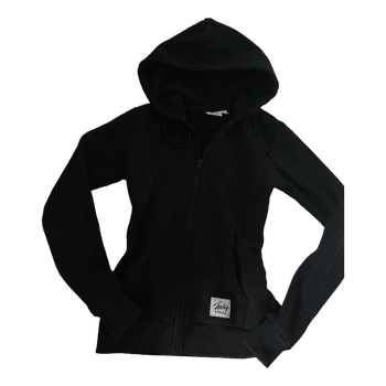 Musta huppari vetoketjulla