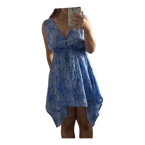 Blue patterned summer dress