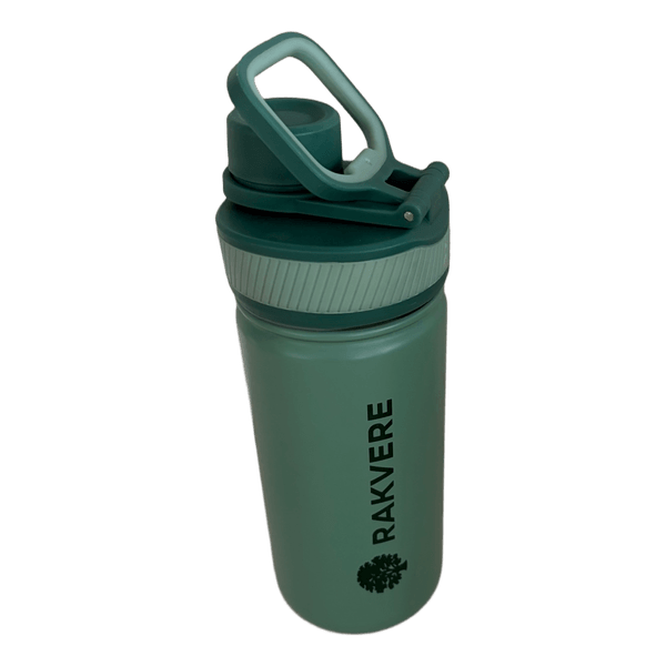 Green water bottle