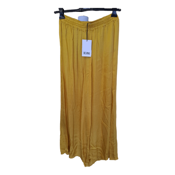 Yellow wide leg trousers