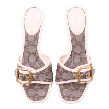Coach monogram slide sandals