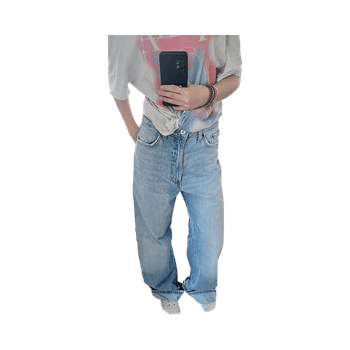 Zara Light blue wide-leg jeans
