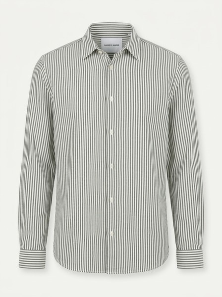 Striped button-up shirt