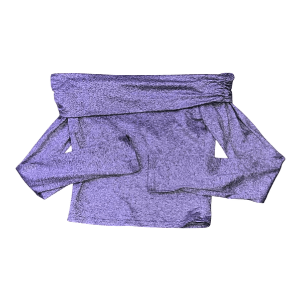 Harmaa pitkähihainen off shoulder