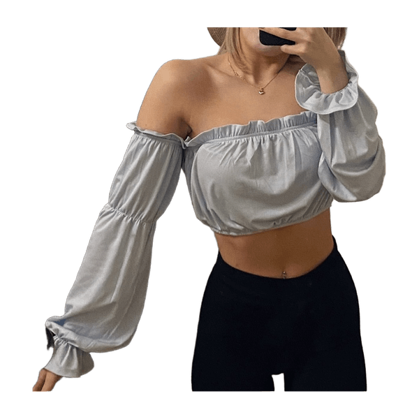 Off-shoulder crop top