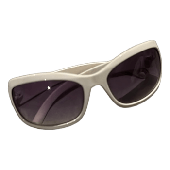 Y2K white plastic sunglasses