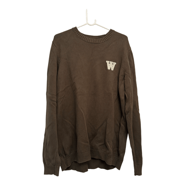 Mørk Khaki Wood Wood striktrøje