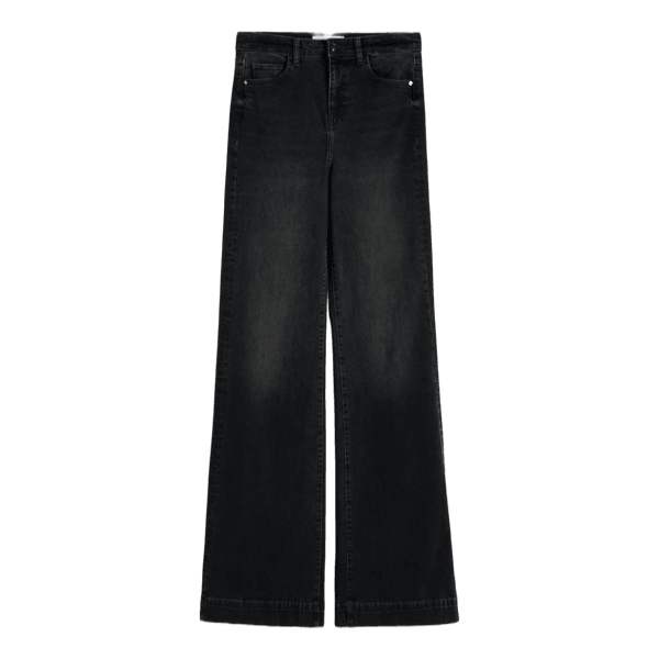 Black wide leg jeans