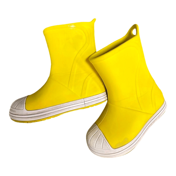 Crocs yellow rain boots