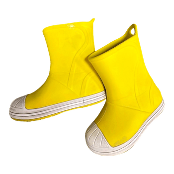 Crocs yellow rain boots