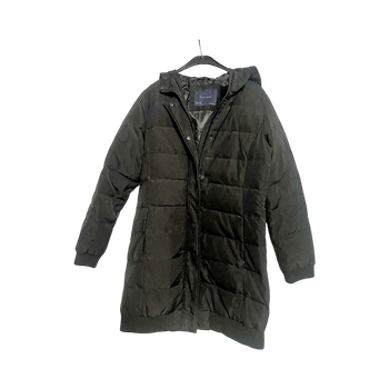 Black puffer coat with down filling 
