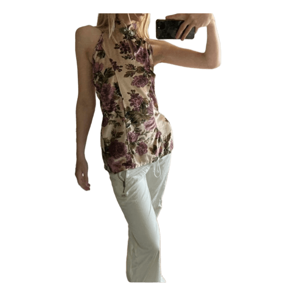 Blomstret halterneck top