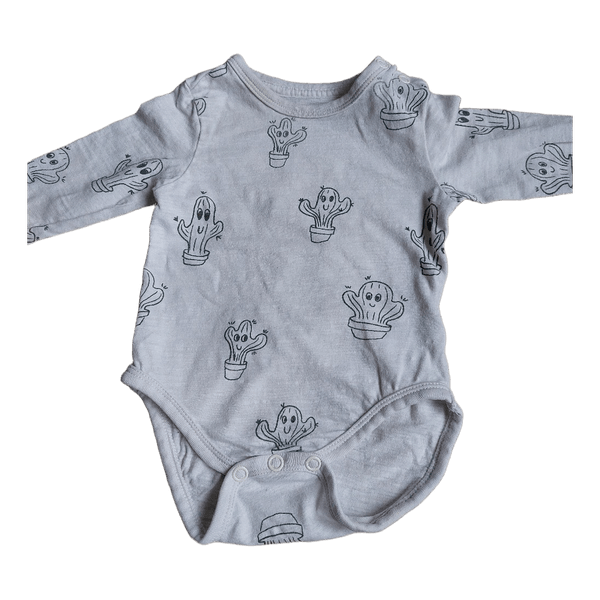 White cactus print bodysuit