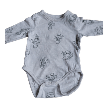 White cactus print bodysuit