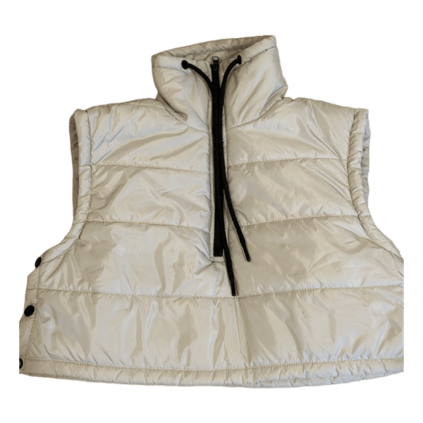 White puffer vest
