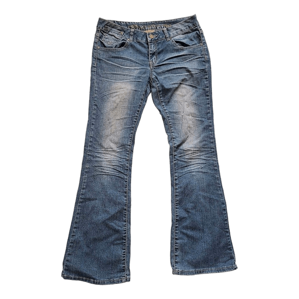 Blue bootcut jeans
