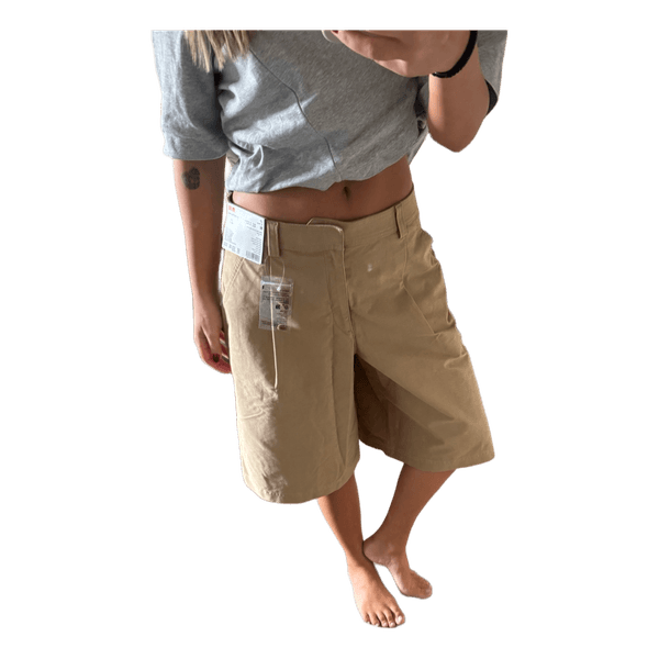 Beige bomuldsshorts
