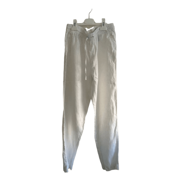 White linen trousers