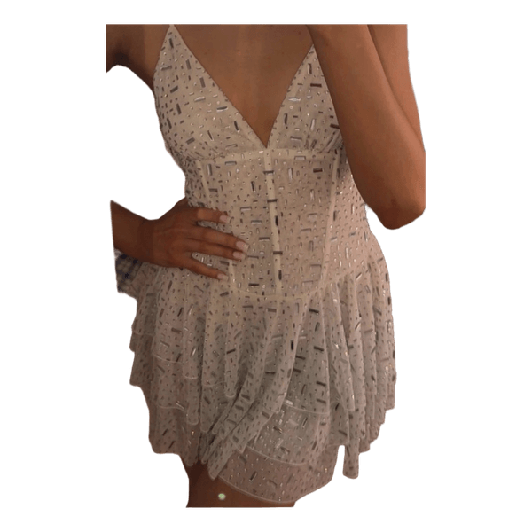 White sparkly Oh polly dress