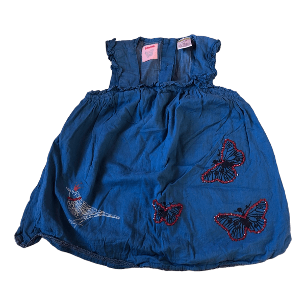Blå denim top kjole