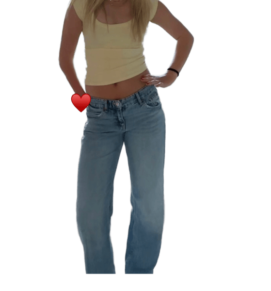 Zara Lyseblå wide-leg jeans