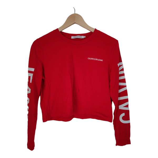 Punainen Calvin Klein -pitkähihainen