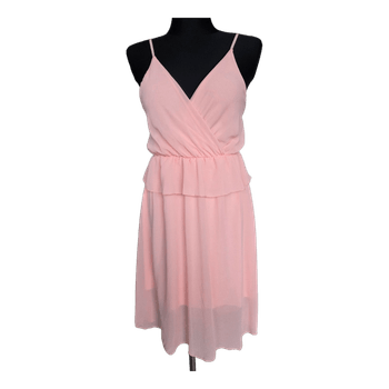 Pink ruffled dress