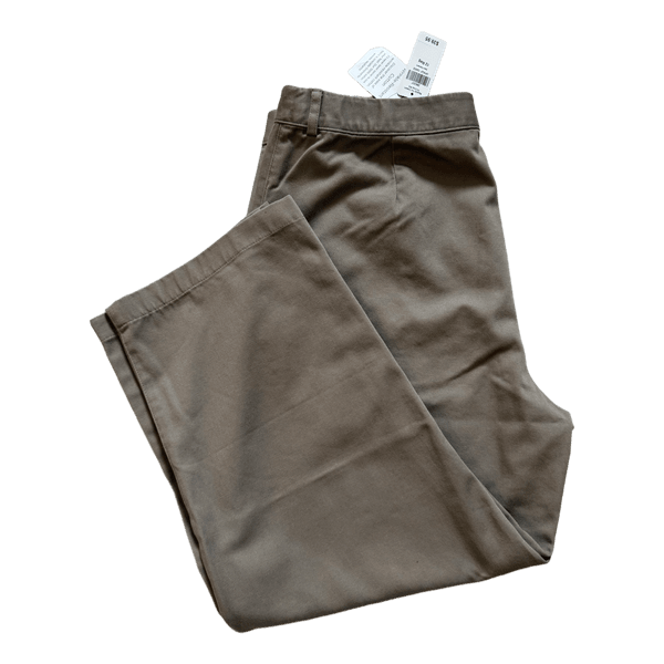 Beige L.L.Bean cotton pants with a relaxed fit