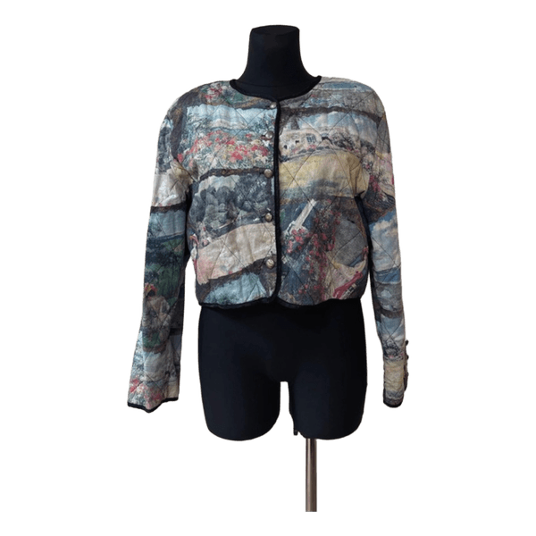 Printed quilted jacket