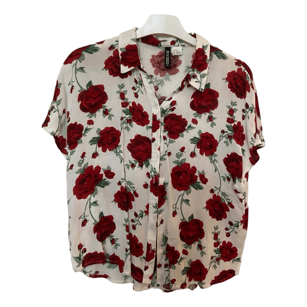 Floral print button blouse