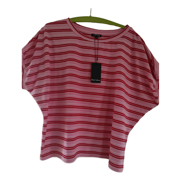 Black Colour stribet t-shirt