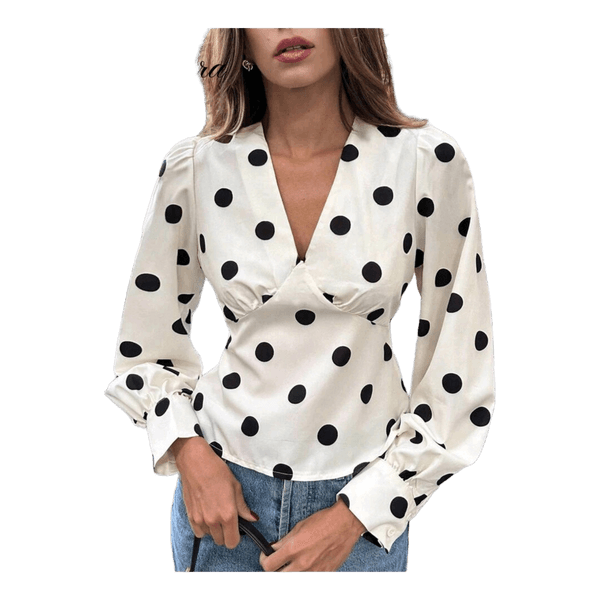 Polka dot blouse