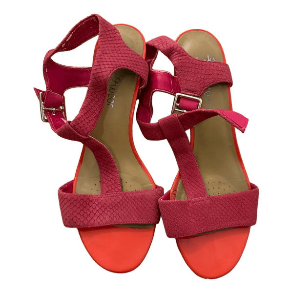 Clarks pink sandaler med hæl
