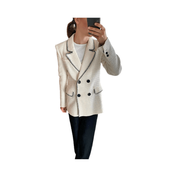 Zara kermanvärinen tweed-bleiseri