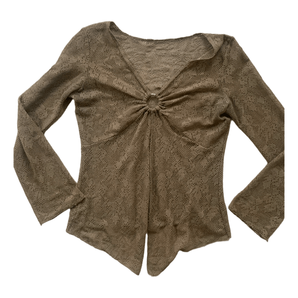 Brown lace top