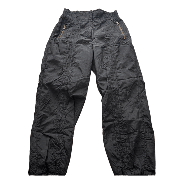 Black after ski parachute trousers