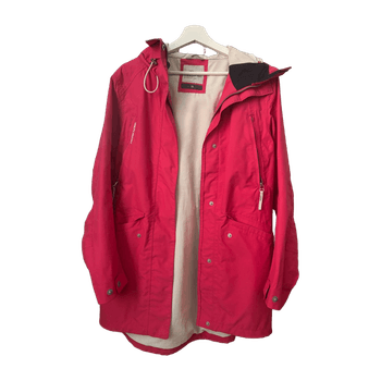 Pink waterproof Didriksons parka jacket
