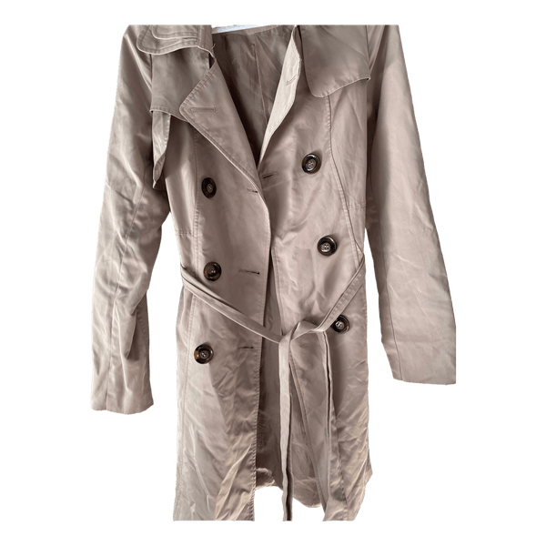 Beige trench coat