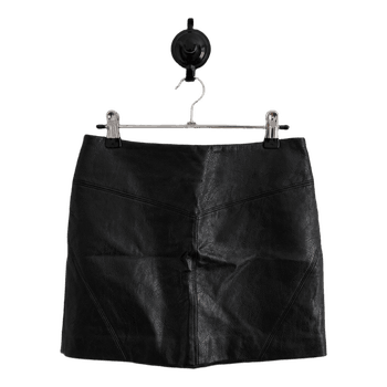 Black faux leather skirt