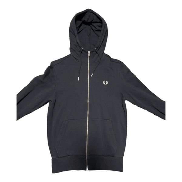 Fred perry navy blue zip hoodie