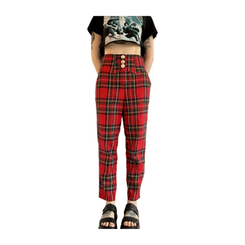 River Island plaid trousers