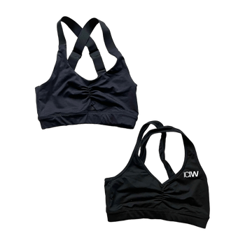 Mustat ICIW urheiluliivit / sports bra