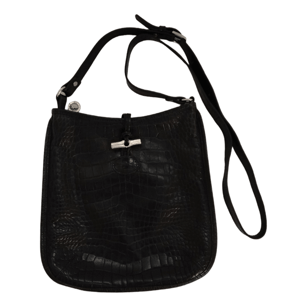 Vintage Longchamp Le Roseau Croc