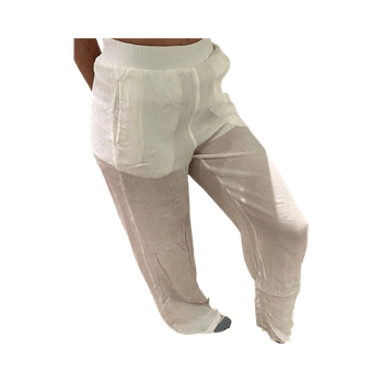 White wide-leg pants