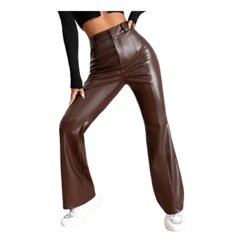 High Waist faux Leather Flare Leg Pants