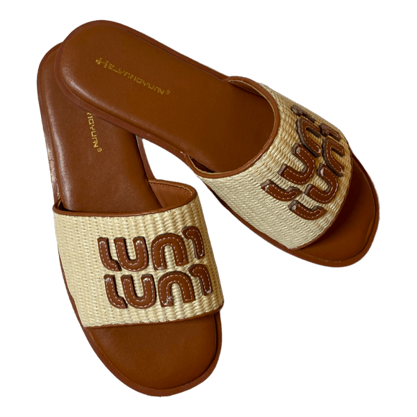 Tan straw slides
