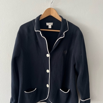 Navy cotton cardigan 42