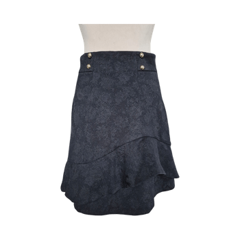 MAX&Co. Black Jacquard Mini Skirt Size 38 EU