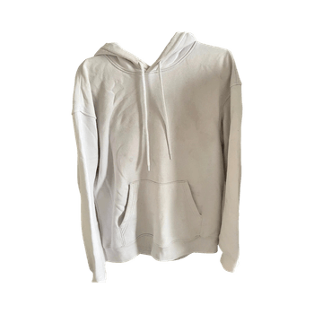 White relaxed fit hoodie